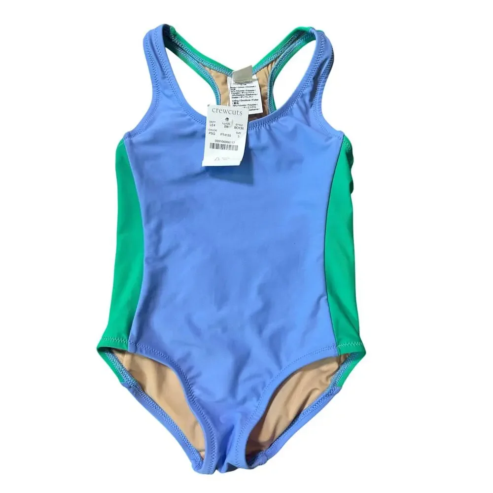 J. Crew Crewcuts Bundle of Girl Swimsuits Leopard Floral Color Block